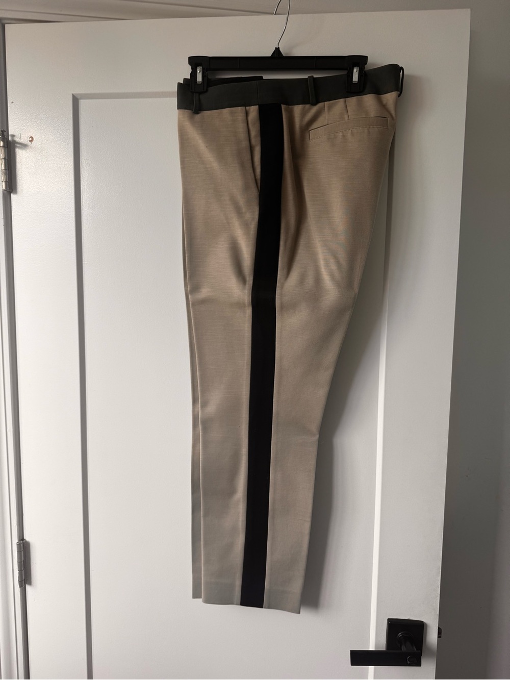 kate spade Beige Dress Pants with Black Side Stripe